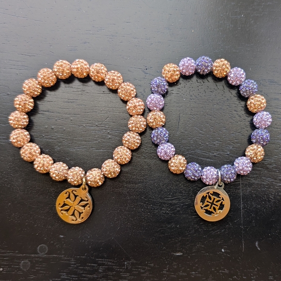 Rustic Cuff Jewelry - Rustic Cuff Purple And Gold Emerson Bracelet Set